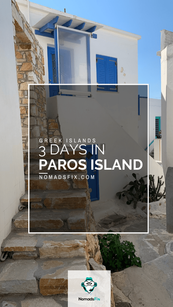 3 day holiday in Paros island, Greece - Pinterest pin