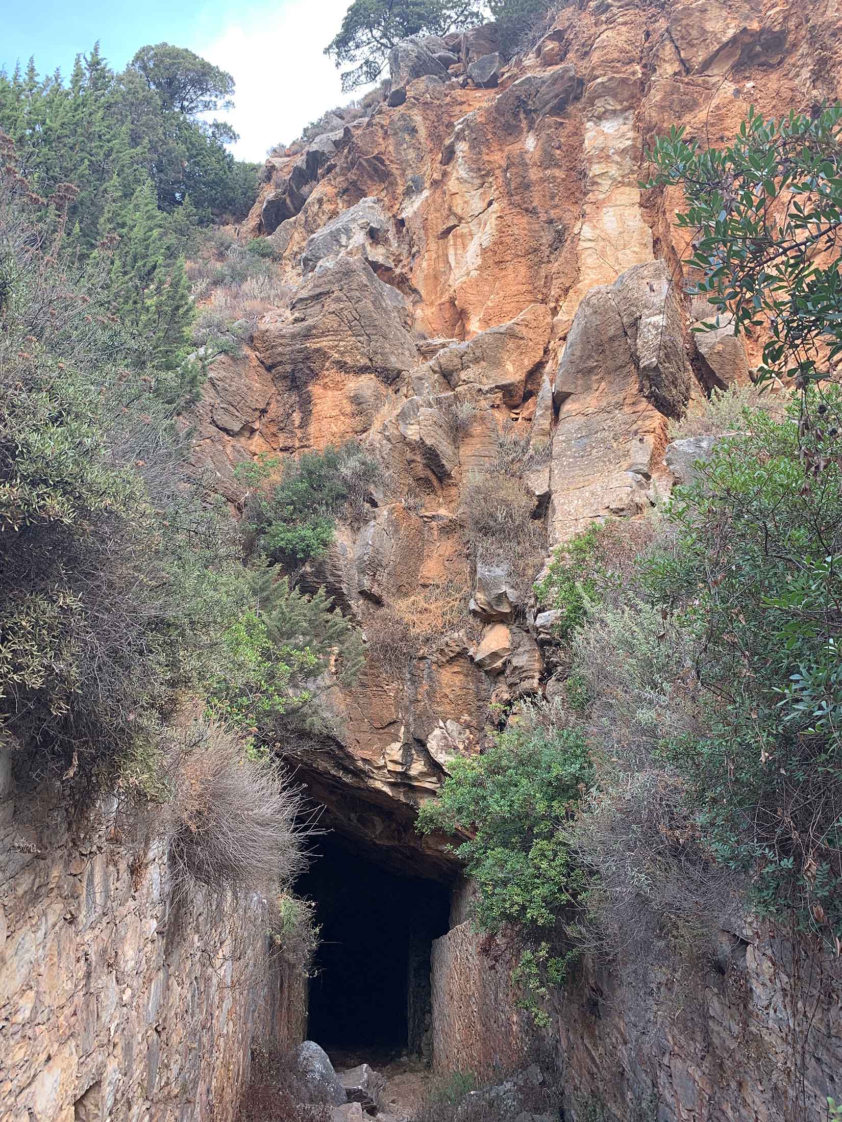 Marathi marble quarry tunnel entrance, Paros