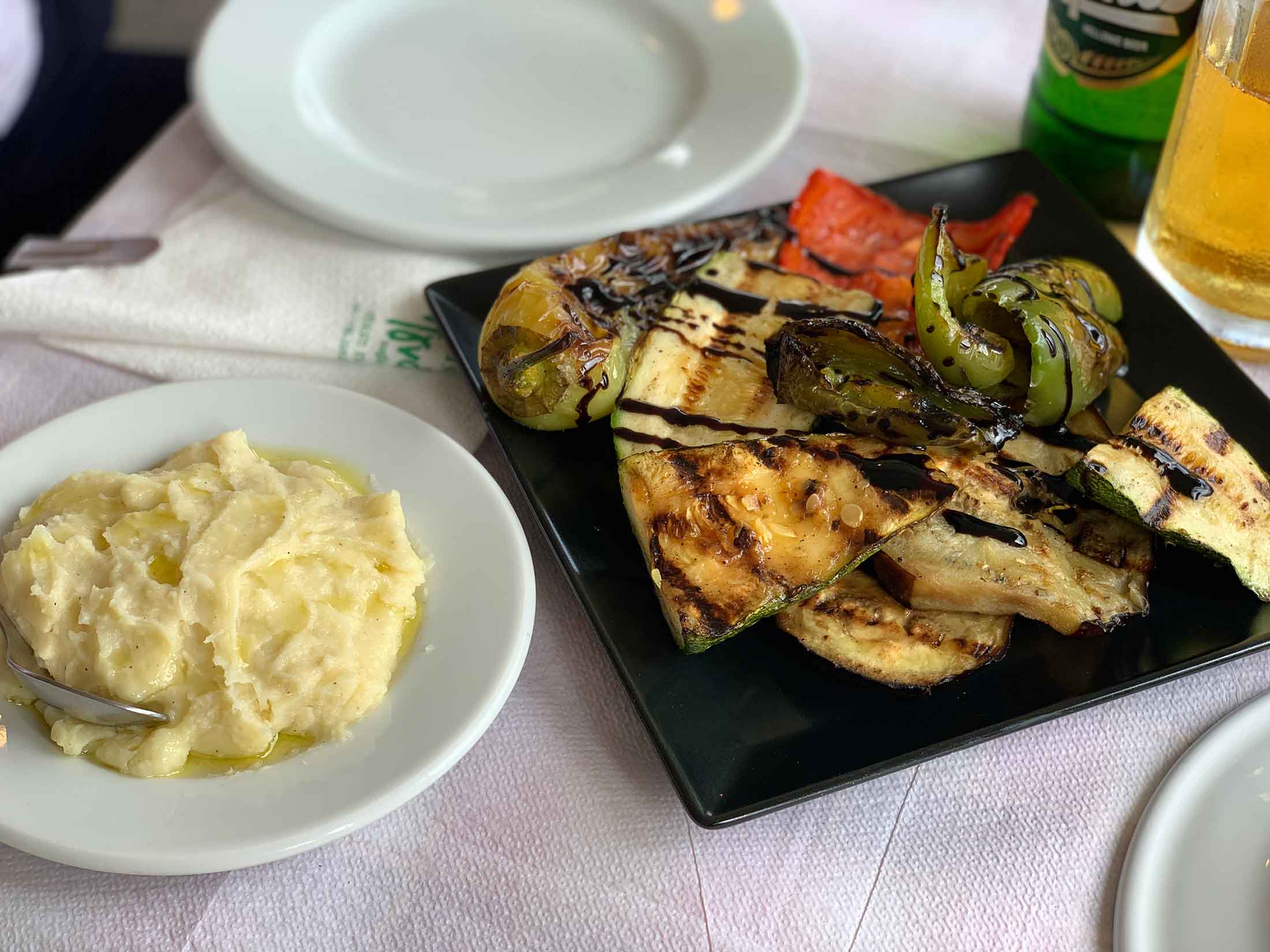 Grilled vegetables at Agnadios restaurant Lefkes