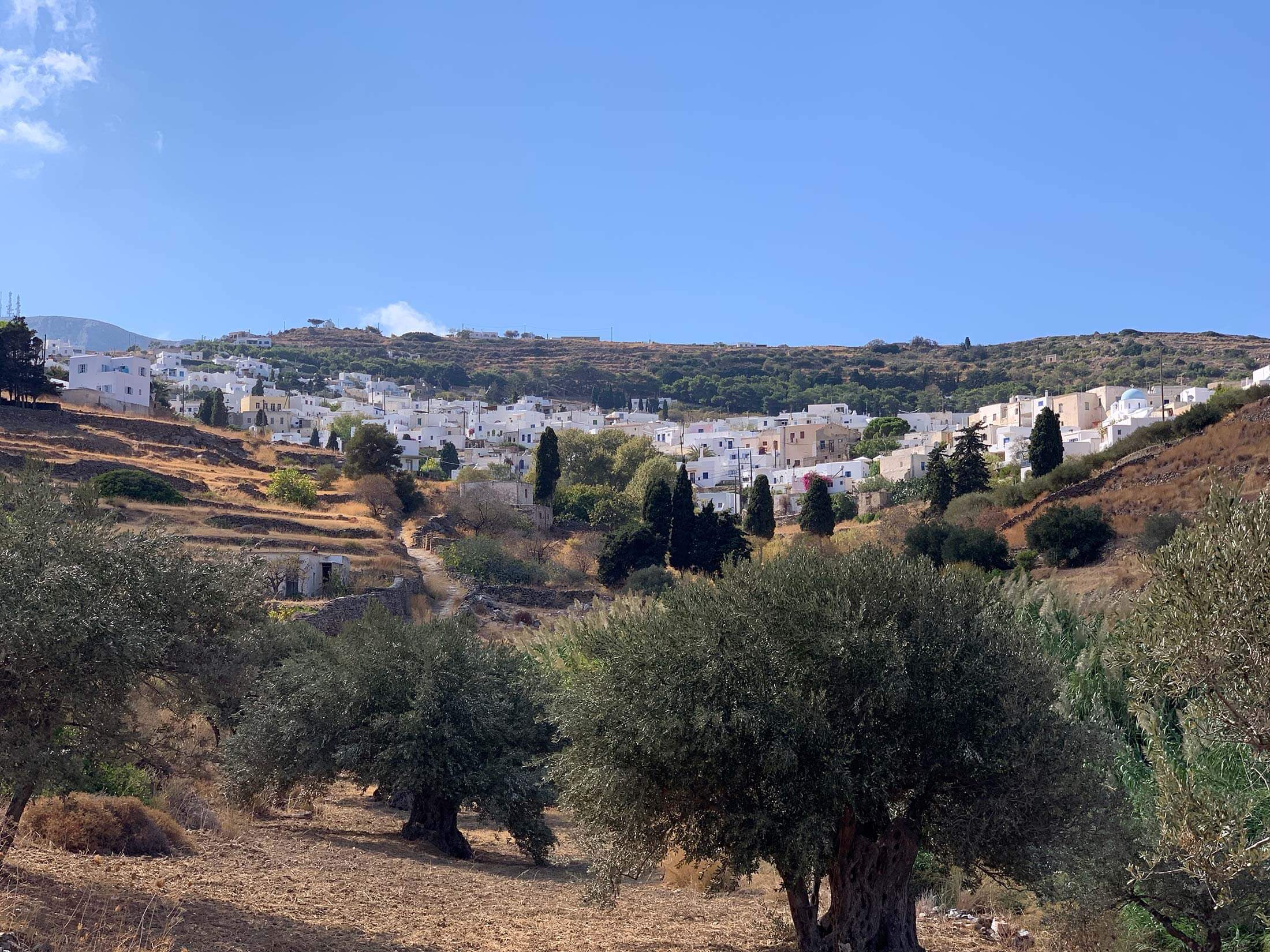 Lefkes from the old Byzantine route, Paros island