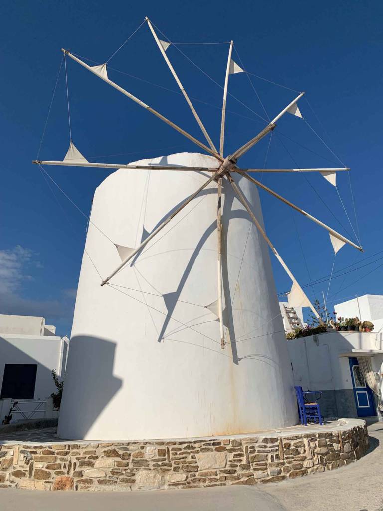 Old Greek Windmill in Marmara, Paros island